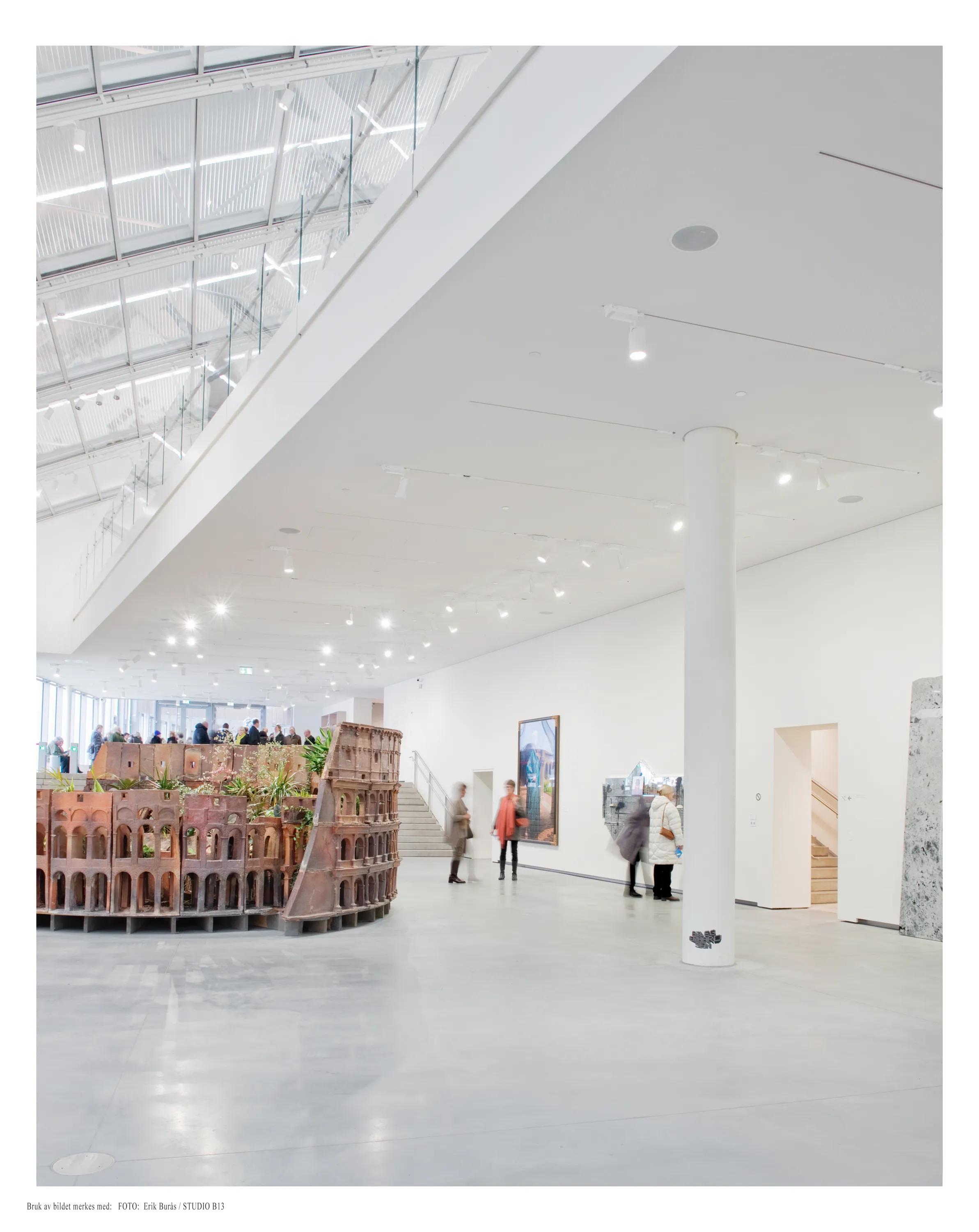 Rockfon Mono Acoustic museum ceiling at Astrup Fearnley in Oslo.