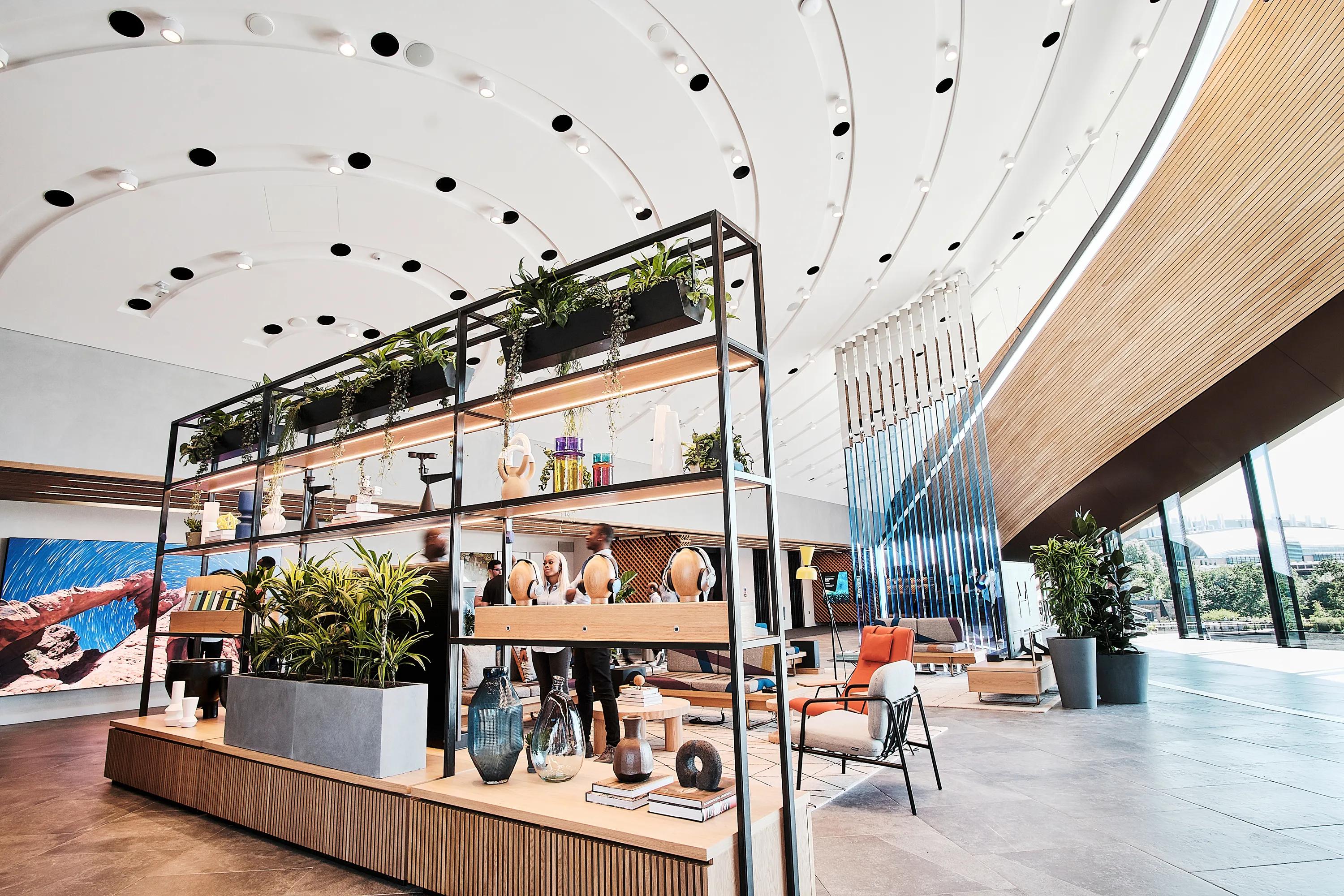 Samsung KX Breeam-certified building with acoustic ceilings