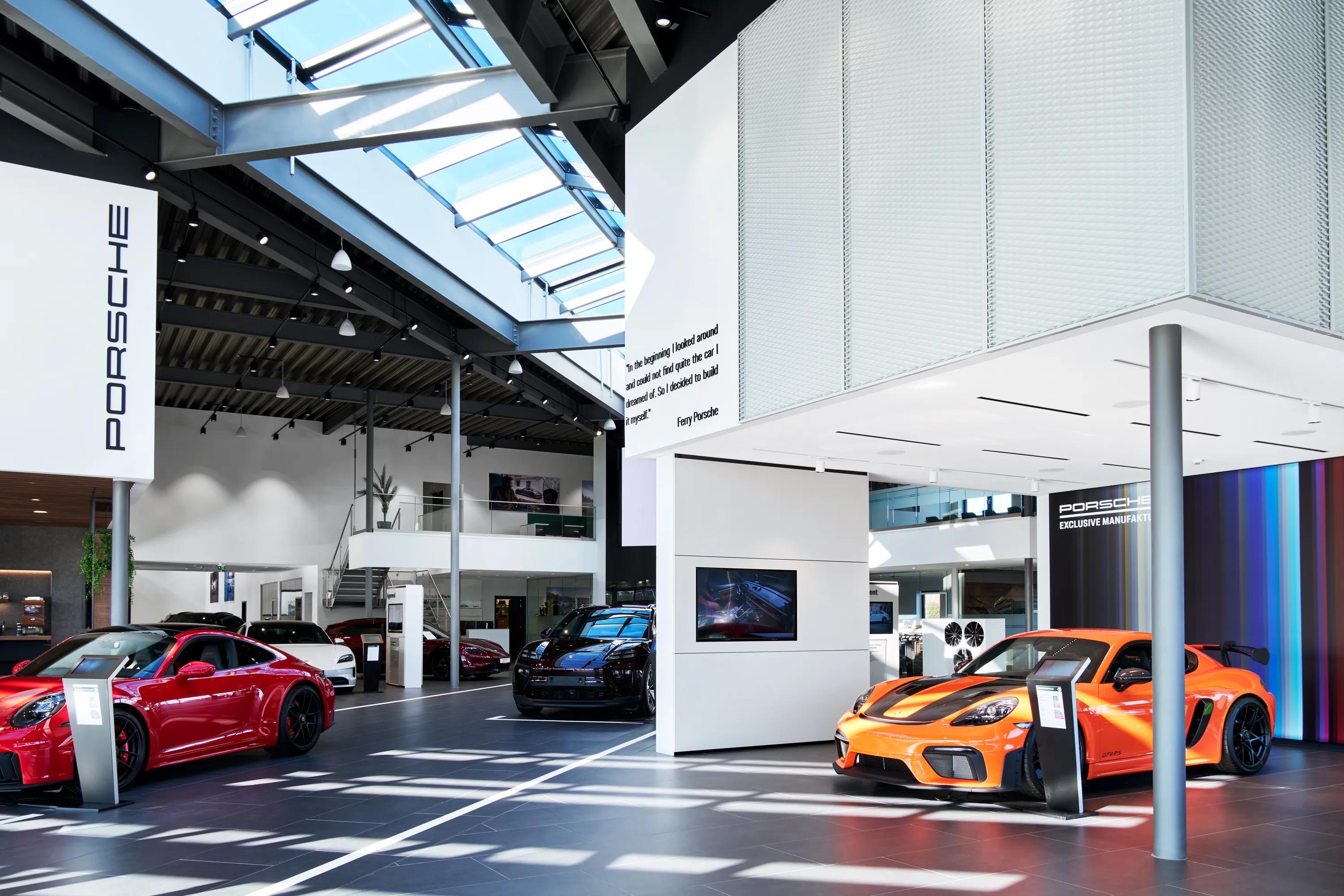 The acoustic floating panel Rockfon Eclipse Customised created bespoke for the Orac Decor Showroom in Barcelona, Spain.