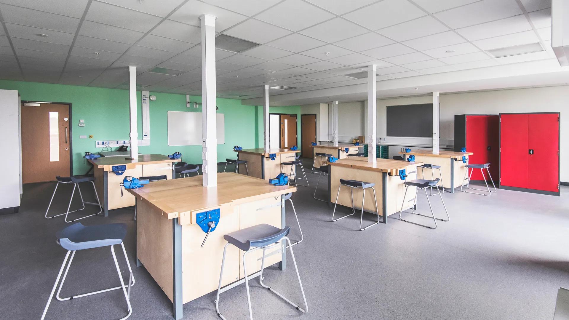classroom white ceiling design