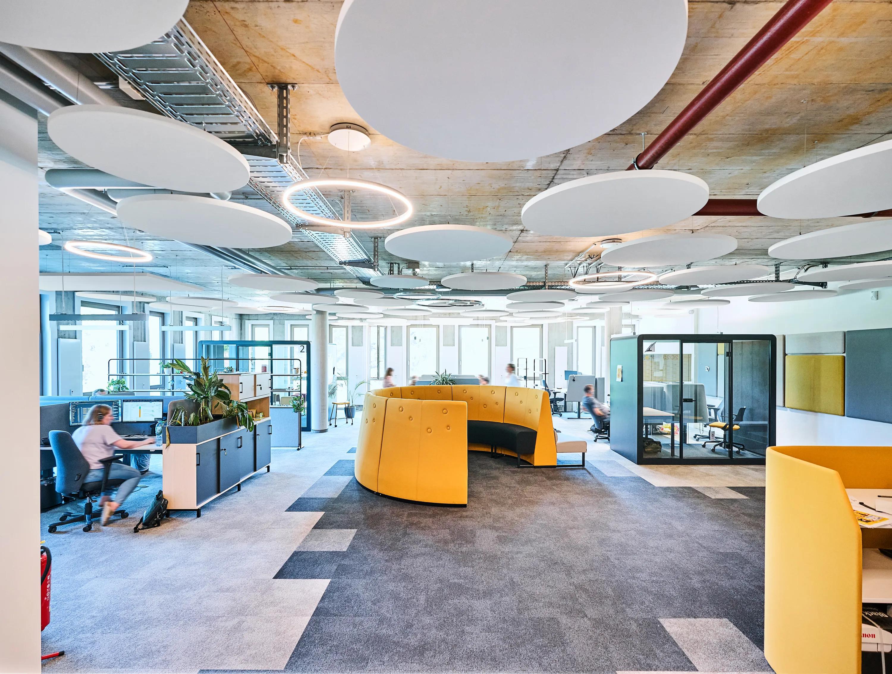 floating ceiling panels with Rockfon Eclipse