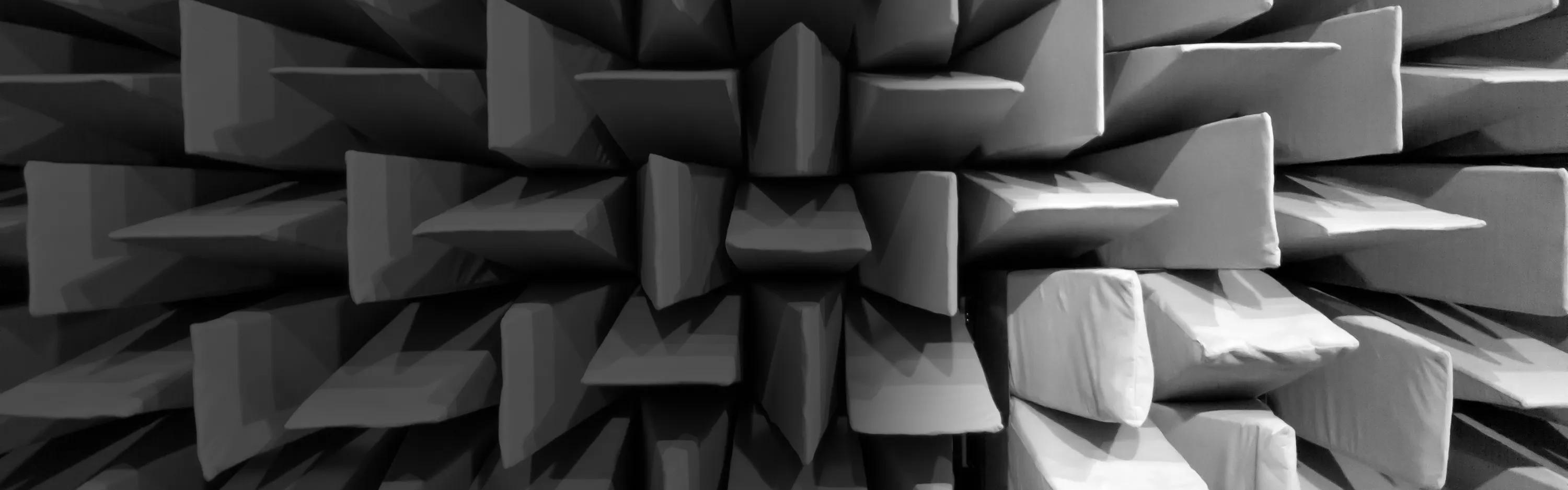Rockfon stone wool acoustic solutions absorbing sound in an interior space.