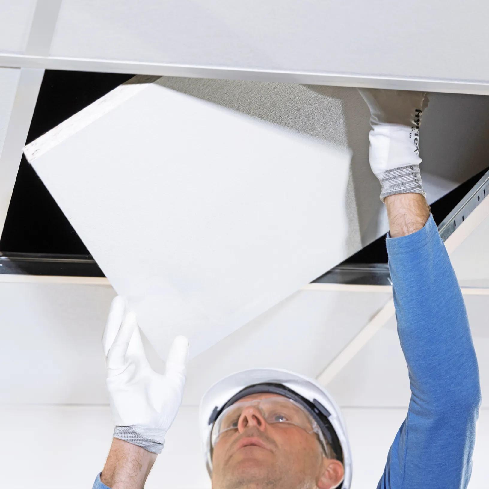 Rockfon stone wool acoustic solutions supporting hygiene and moisture resistance.