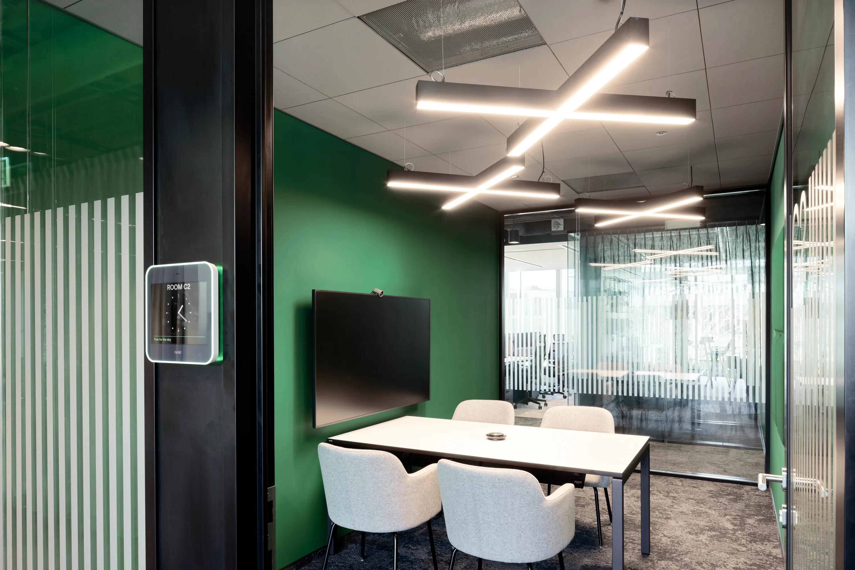 Consulting Room in Hilti Office Warsaw in Warszawa Poland with Rockfon Color-all X-Edge